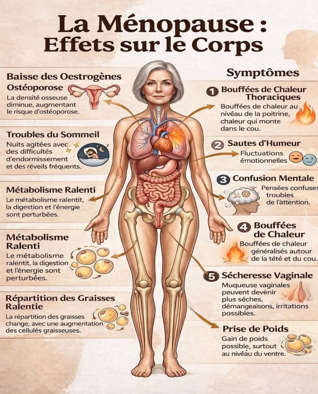 Les effets sur le corps de la ménopause